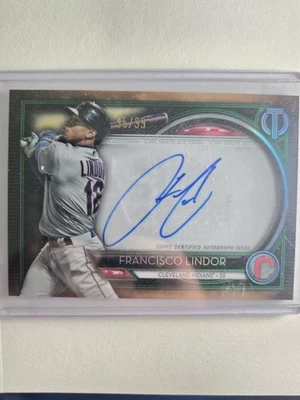 2020 Topps Tribute Fransisco Lindor Auto /99 - Image 1 of 2