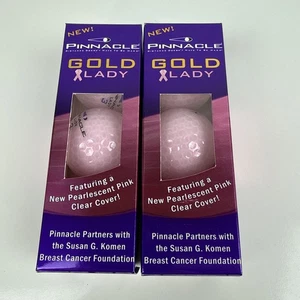 Pinnacle Gold Lady Breast Cancer Balls Supporting Susan G Komen Foundation - Picture 1 of 6