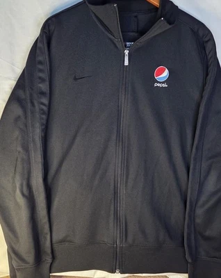 Black Nike Golf Tour Perf. Long Sleeve Zip Up Jacket w/Pepsi Logo Mens Sz XXL - Image 1 of 4