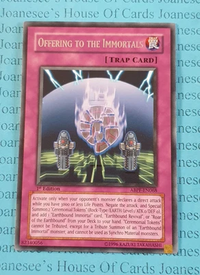 ABPF-EN068 Offering to the Immortals Rare Yu-Gi-Oh Card 1st Edition New - Image 1 of 4