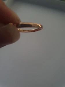 Rose Gold Band, White Diamond, 18KGP Ring - Picture 1 of 3