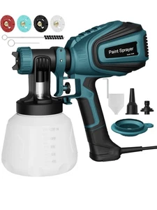 Paint Sprayer, 700W HVLP Electric Spray Gun, 1200ML Container, 1000 Ml/Min - Picture 1 of 7