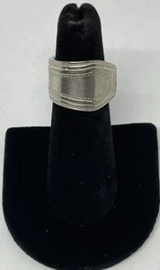 Silver Plated Hand Made Vintage Large Spoon Band Ring Sz 4.75 - Picture 1 of 5