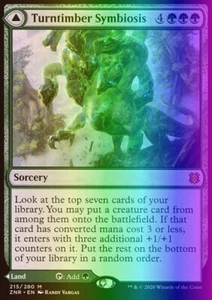 MTG Magic the Gathering Turntimber Symbiosis (215/493) Zendikar Rising LP FOIL - Picture 1 of 1