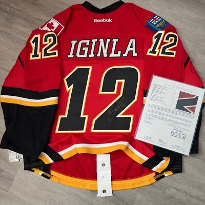 Camiseta Team Issue JAROME ORIGINLA Calgary Flames Reebok 56 Auténtica Corte Profesional Juego Foto 1 de 4