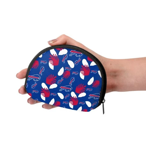 Buffalo Bills Fans Shell Storage Bag Mini Storage Bag Print Lady Wallet Cover