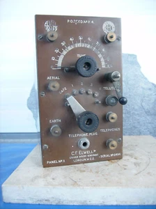 Dedektor empfänger Elwell London Panel No. 11 No. 0494 Wireless 1922 vintage - Bild 1 von 14