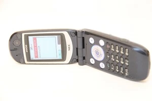 NEC Japanese Mobile Flip Phone Cellular e606 Made in Japan RARE Qualcomm 3G CDMA - Picture 1 of 12