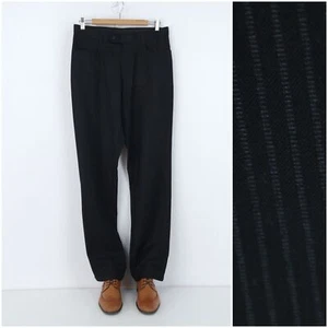 Mens Trousers 32 Waist 33 Leg NEXT Dress Suit Office Striped Black Pants Slacks - Picture 1 of 13