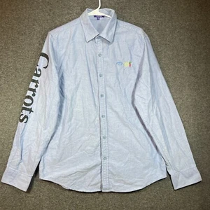 Camisa ZANAHORIA de Anwar extra grande azul cielo con botones manga larga para hombre. - Imagen 1 de 13