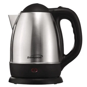 Brentwood 1.2 L Stainless Steel Electric Cordless Tea Kettle 1000W in Brushed Ch - Picture 1 of 1