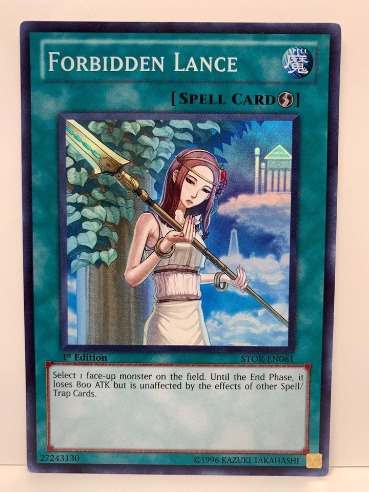 Yugioh Forbidden Lance 1st Edition Super Rare STOR-EN061 LP - Image 1 of 1