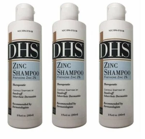 DHS Zinc Shampoo 8 Oz Controls symptoms Dandruff Sebhorrheic Dermatits X 3 Packs - Picture 1 of 1