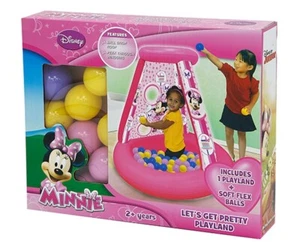 Disney Minnie Mouse Pretty Playland with 20 Balls Inflatable Ball Pit - Picture 1 of 1