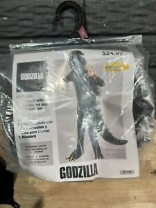 Rubies Boys Godzilla Jumpsuit With Stuffable Tail Halloween Costume Size 6/7