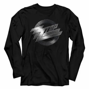 Camiseta ZZ Top Cromo Metal Badgo Logotipo Para Hombre Mangas Largas Banda de Música Rock Merchandising - Imagen 1 de 5
