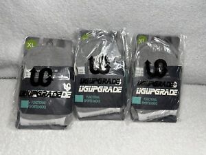 UgUpGrade Functional Sports Socks Adult Mens Size XL Gray Set Of 3 New