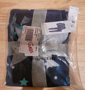 Girls Justice Pajamas French Navy 2 Pc. Set size 10 NWT In Bag - Picture 1 of 4