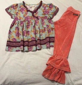 Matilda Jane Set Lilac Bouquet Wrap Top Girls Secret Fields & Bennys EUC Size 6 - Picture 1 of 3