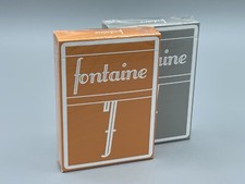 Pumpkin & Gray Fontaine Playing Cards