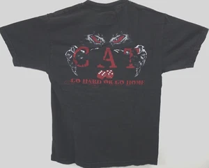 Camiseta Cat Go Hard or Go Home Dice Roll 3326 número ángel mediana negra juego - Imagen 1 de 9