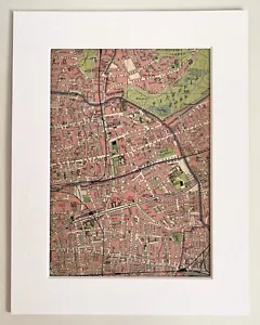 Antique 1925 London Map - Mounted - BETHNAL GREEN-HACKNEY-WHITECHAPEL-STEPNEY 35 - Picture 1 of 1