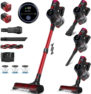 VYKLO 55Min Cordless Handheld Stick Vacuum Cleaner Floor Carpet Xtra Battery Red - Image 1 of 4