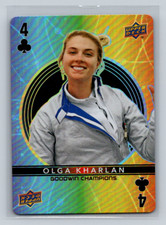 2022 Goodwin Champions Playing Cards Olga Kharlan - Four of Clubs