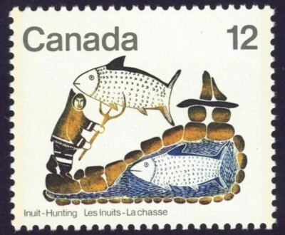 Canada sc#749iii Inuit Hunting: Fisherman's Dream, LF paper, Mint-NH - Image 1 of 2