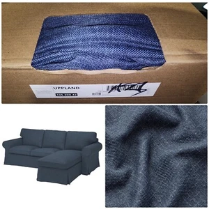 IKEA UPPLAND Slipcover Cover for 3-seat sofa w/chaise lounge, Kilanda dark blue - Picture 1 of 1
