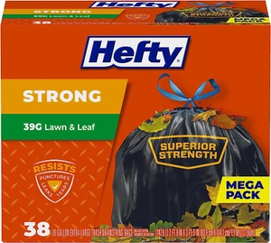 Strong Lawn & Leaf Trash Bags, 39 Gallon, 38 Count - Picture 1 of 12
