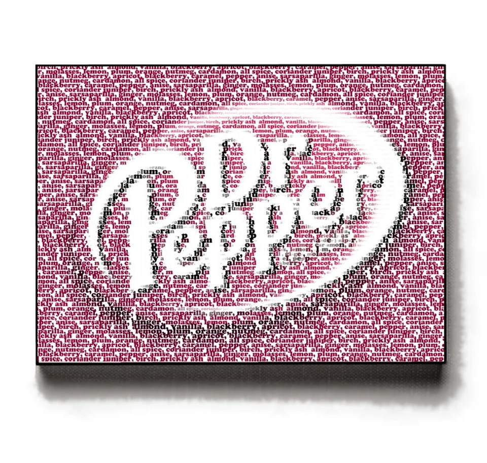 Dr. Pepper 23 Flavor List Mosaic AMAZING Framed 9X11 Limited Edition Art w/COA - Image 1 of 1