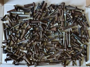 Vintage Steel Bolt Hex & Square Head Lot Misc. Sizes Over 13 pounds - Picture 1 of 9
