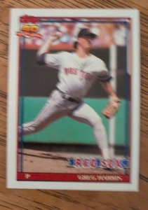 Greg Harris Boston Red Sox 1991 Topps Baseball Card #123 MT - Picture 1 of 2