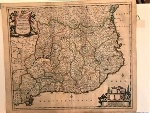 Cataluña.Frederick de Wit.mapa grabado original.Amsterdam 1680-90 - Picture 1 of 1