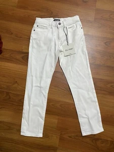 DL1961 New with tags white Brady Slim pants jeans classic minimalist school sz 8 - Picture 1 of 7