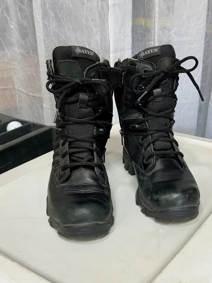 BOTAS FEMININAS BATES TAMANHO 6.5, 8" ZÍPER LATERAL, PRETO, ESTADO PERFEITO!! - Imagem 1 de 4