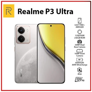 Realme P3 Ultra 12GB+256GB WHITE Dual SIM Unlocked Global Android Mobile Phone - Bild 1 von 5