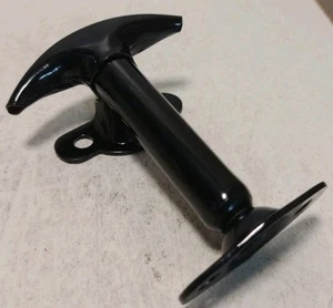 Universal Hood Latch 4" Flat Side Bottom Mount Black Steel Catch 1/4" Holes - Picture 1 of 4