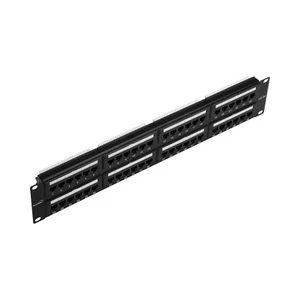 Cat5 Cat5e Network LAN Patch Panel 2U 48-port 19'' Rack Mount 110 RJ45 UTP - Afbeelding 1 van 3