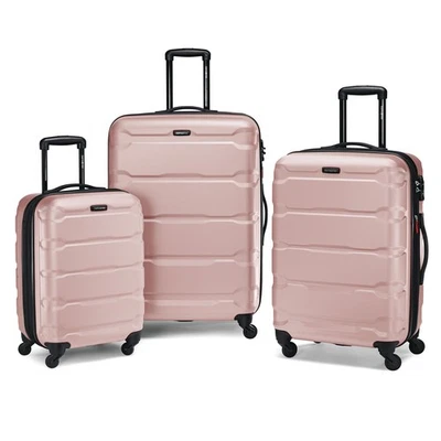 Samsonite Omni Juego de 3 Piezas Equipaje Rígido Anidado Spinner Anidado (20"/24"/28") Rosa Foto 1 de 4