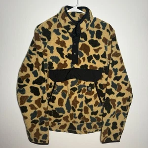 Carhartt Herren Small Duck Camo Fleece Pullover Viertel Druckknopf Pullover 104991 EUC - Bild 1 von 9