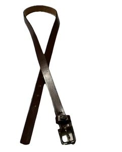 Vintage Etienne Aigner schmaler Ledergürtel mit Metall Logo Design Gr. 34 - Bild 1 von 4