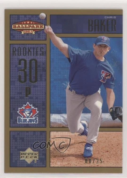 2002 Upper Deck Ballpark Idols Rookies Gold /25 Chris Baker #205 Rookie RC - Image 1 of 2