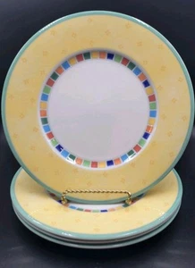 Set Of 4 Villeroy & Boch Twist Alea Limone Yellow Salad Plates 8.5" - Picture 1 of 6
