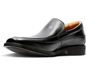 Clarks Men's Escalade Slip-On Black Leather Size 12 M - Picture 1 of 10