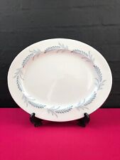 Paragon Blue Grass Oval Carving Serving Platter Plate 13.8" x 11.1" Wide