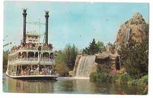STEAMBOAT Mark Twain Cascade Peak DISNEYLAND Anaheim California Postcard CA - Picture 1 of 2