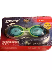 Speedo Adult Hydrofusion Goggles - Tie Dye Lime/Celeste, Age 15+ - Picture 1 of 2