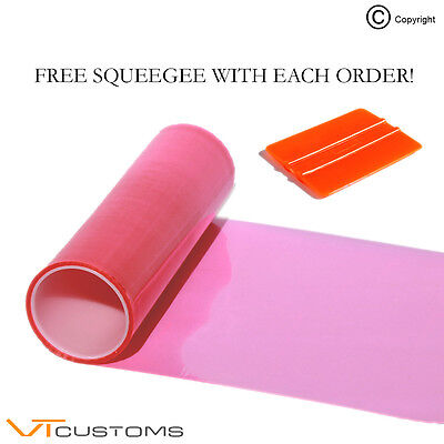 30 X 100cm Pink Headlight Tint Film Car Fog Light Vinyl + FREE SQUEEGEE • 5.96€